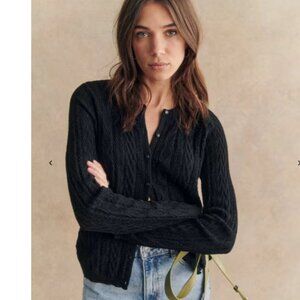 Sezane Ruben Cardigan SZ M Black Chic